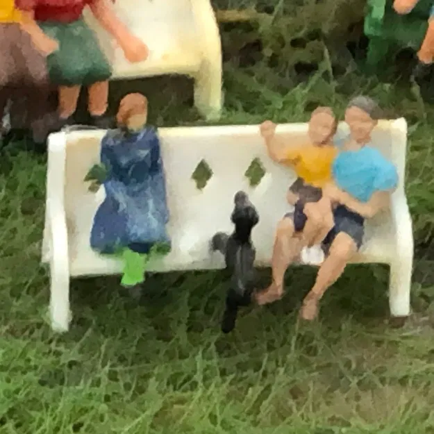 Ghế công viên tỷ lệ HO cho mô hình đường sắt - Image 2