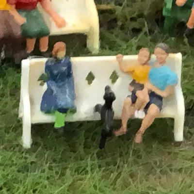 Ghế công viên tỷ lệ HO cho mô hình đường sắt