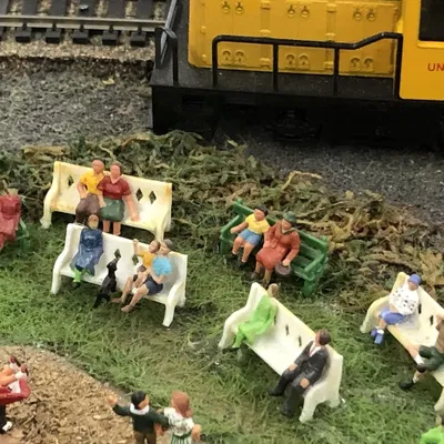 Ghế công viên tỷ lệ HO cho mô hình đường sắt