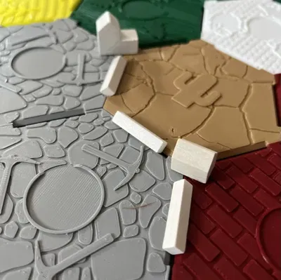 Hexes và biển cho trò chơi Settlers of Catan