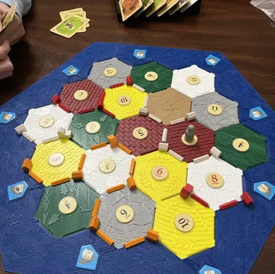 Hexes và biển cho trò chơi Settlers of Catan