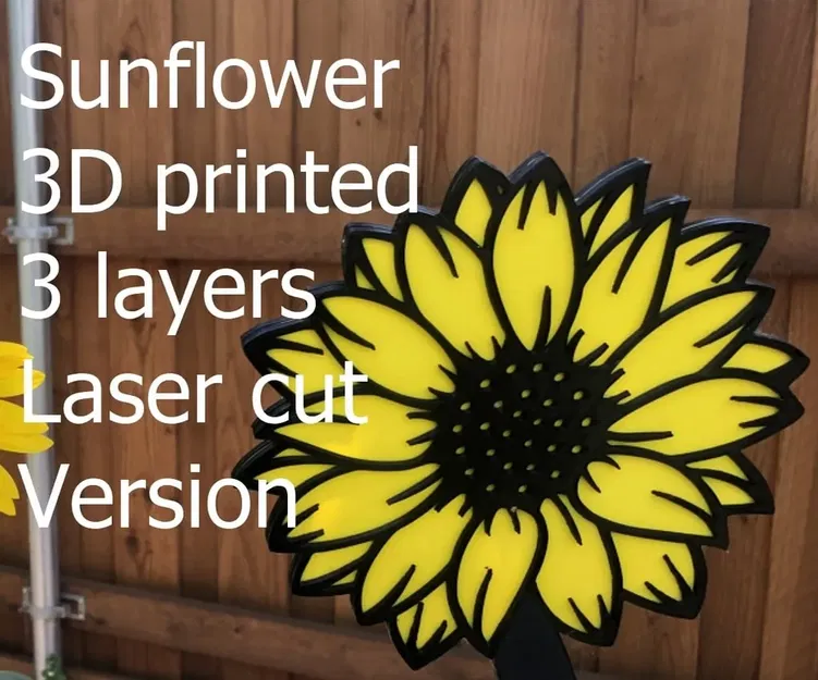 Nghệ thuật sân vườn in 3D hình hoa hướng dương - Image 1