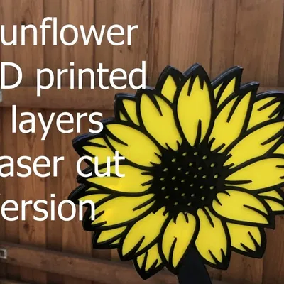 Nghệ thuật sân vườn in 3D hình hoa hướng dương