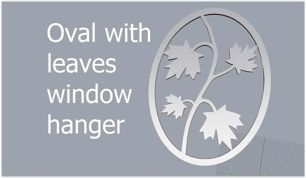 Giá treo cửa sổ oval có lá trang trí - Image 1