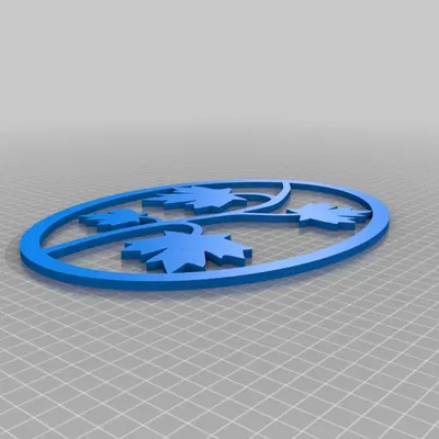 Giá treo cửa sổ oval có lá trang trí