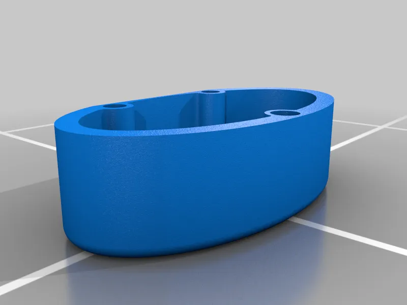 Hộp hình oval có bản lề 7 x 4 in bằng gỗ - Image 1