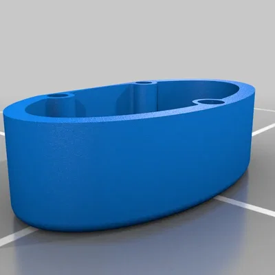 Hộp hình oval có bản lề 7 x 4 in bằng gỗ