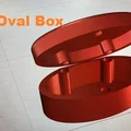 Hộp hình oval có bản lề 7 x 4 in bằng gỗ - Thumbnail 2