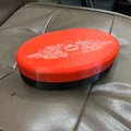 Hộp hình oval có bản lề 7 x 4 in bằng gỗ - Thumbnail 4