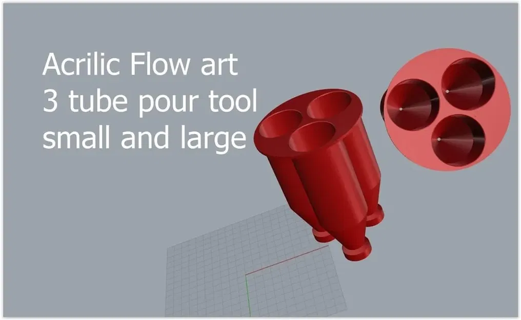 Công cụ đổ Acrilic flowart với 3 ống và 2 kích thước - Image 2