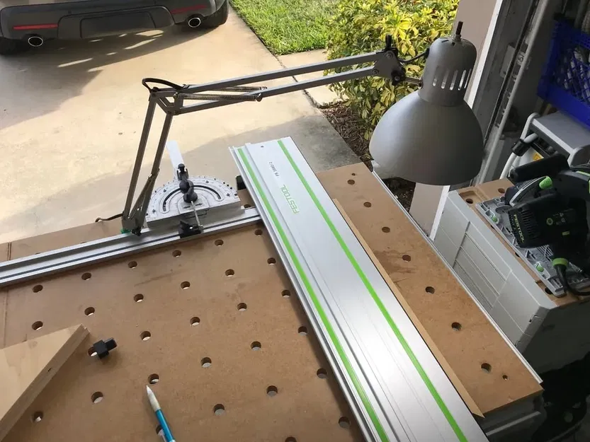 Giá đỡ bàn cho đèn Tertial IKEA trên FESTOOL MFT - Image 1