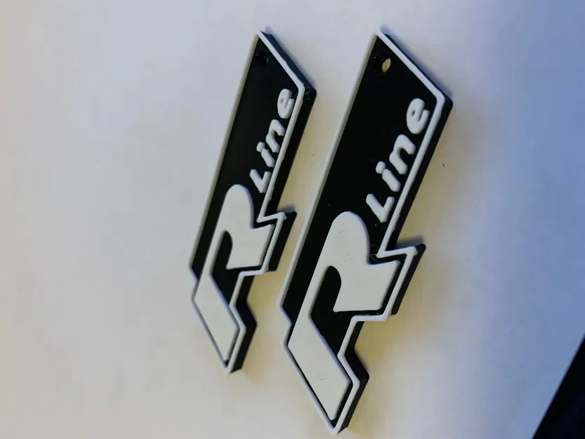 Móc khóa VW "R line" cho golf/passat/arteon/tiguan/touran/touareg/t-roc 7cm - Image 1