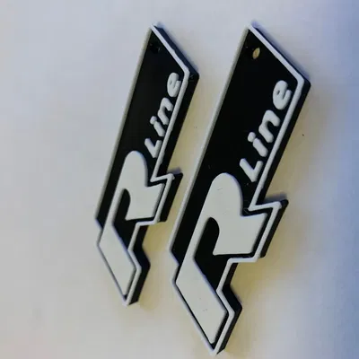 Móc khóa VW "R line" cho golf/passat/arteon/tiguan/touran/touareg/t-roc 7cm