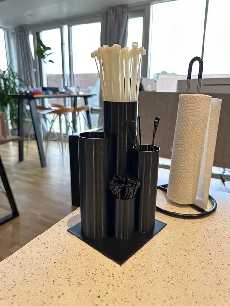 Giá đỡ tổ chức dây buộc cáp (Zip Tie) in Vase Mode - Image 1