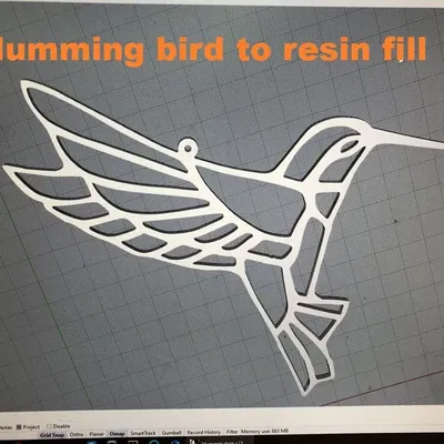 Chim ruồi in 3D để đổ nhựa resin màu