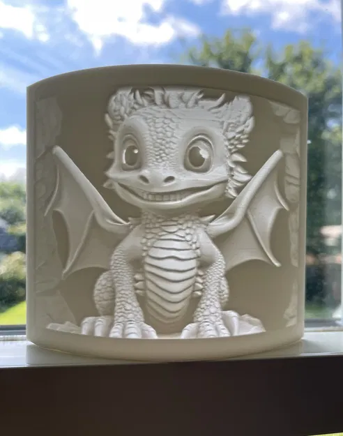 Đèn ngủ lithophane rồng con dễ thương - Image 1