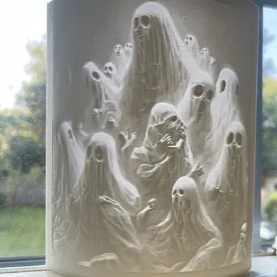 Đèn ngủ lithophane hình ma quái