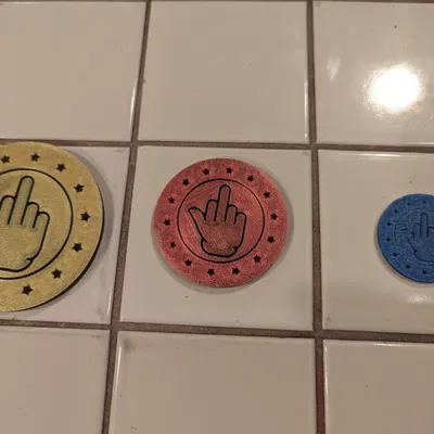 Đồng xu F**K to Give với chi tiết lớp trên/dưới