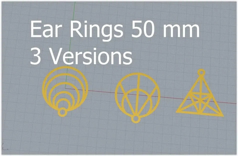 Bông tai 3 phiên bản in 3D hoặc cắt laser - Image 2