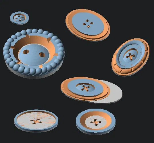 Nút áo tùy chỉnh với kịch bản OpenScad - Image 1