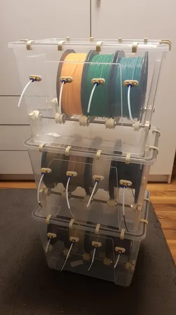 Hộp filament Ikea Samla 22L với giá đỡ và phụ kiện in 3D - Image 3