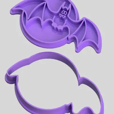 Cutter và dấu Halloween hình dơi kích thước 6x4x1