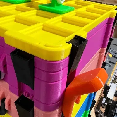 Hộp lưu trữ Gridfinity với lẫy mở dễ dàng hơn