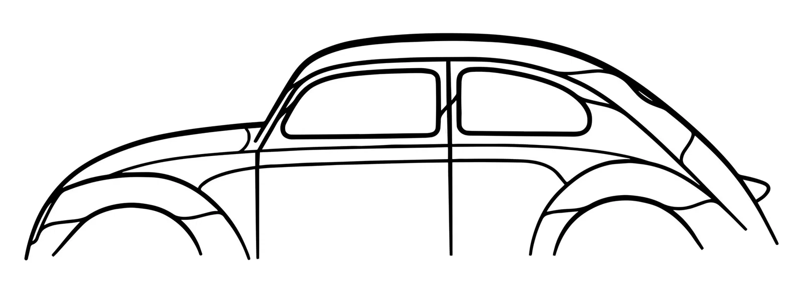 Nghệ thuật tường hình bóng VW Käfer/Beetle - Image 1