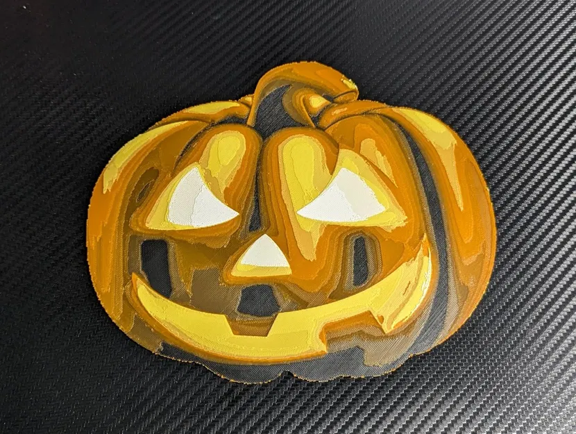 Đèn bí ngô Jack-O-Lantern phong cách HueForge - Image 1