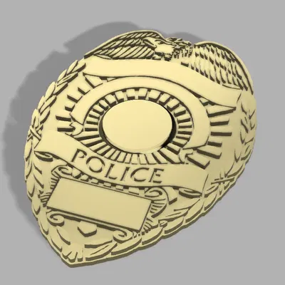 Huy hiệu cảnh sát in 3D cho người thân