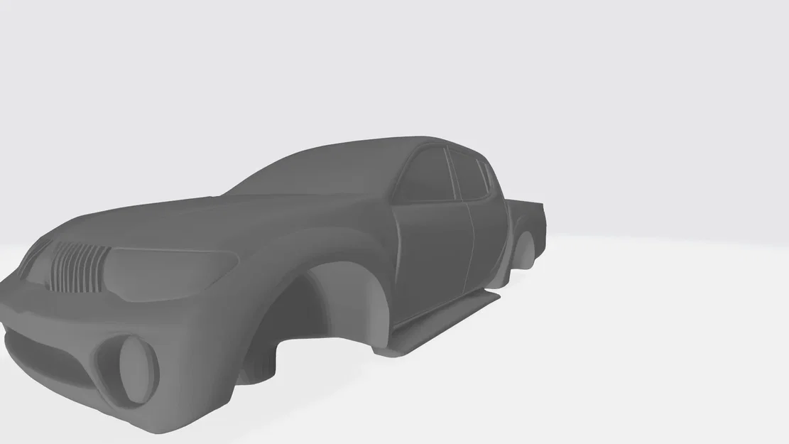 Mô hình xe tải Mitsubishi L200 2009 không có bánh xe - Image 2