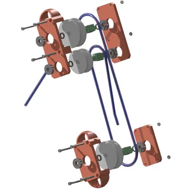 Mô hình cần cẩu với các linh kiện cơ khí cơ bản