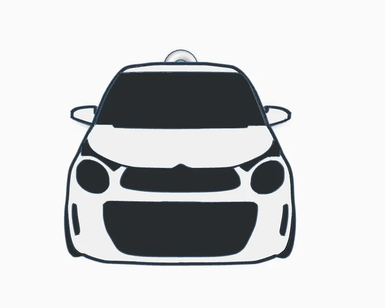 Móc khóa hình xe Citroen c1 thế hệ II - Image 1