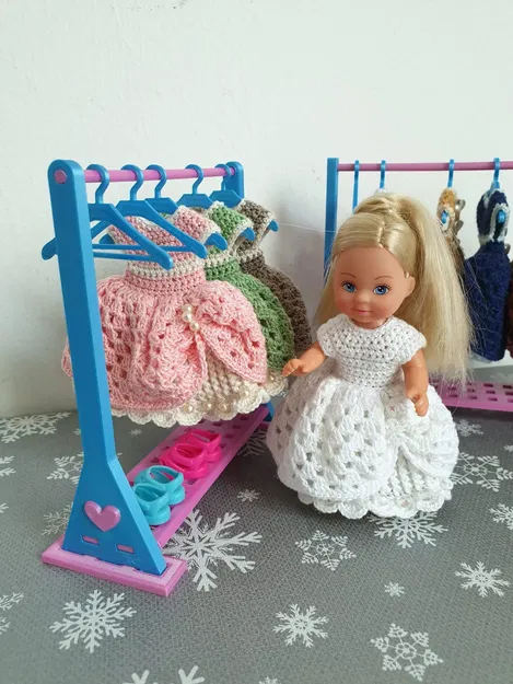 Móc áo với hộp giày cho búp bê Evi - Image 3