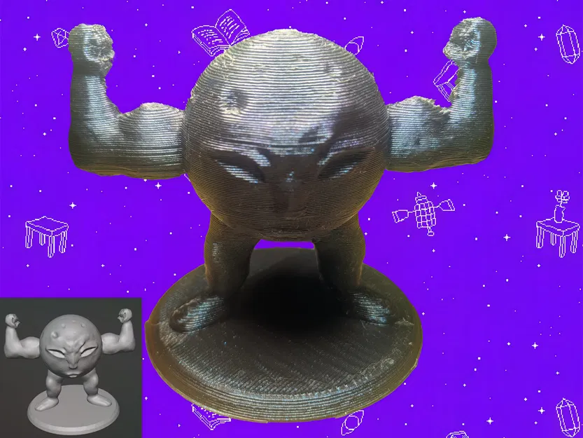 Hành tinh Pluto từ trò chơi Omori với chân đế tùy chọn - Image 1