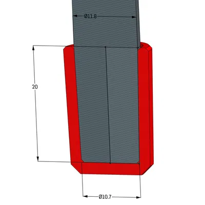 Mũi dù in TPU chống tiếng click khi đi bộ