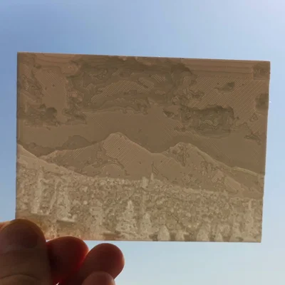 Lithophane Belianske Tatras với độ cao lớp 0.15mm