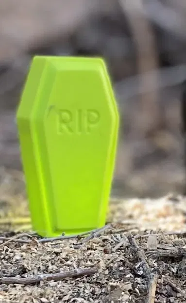 Quan tài có nắp 4 chốt với chữ RIP - Image 2