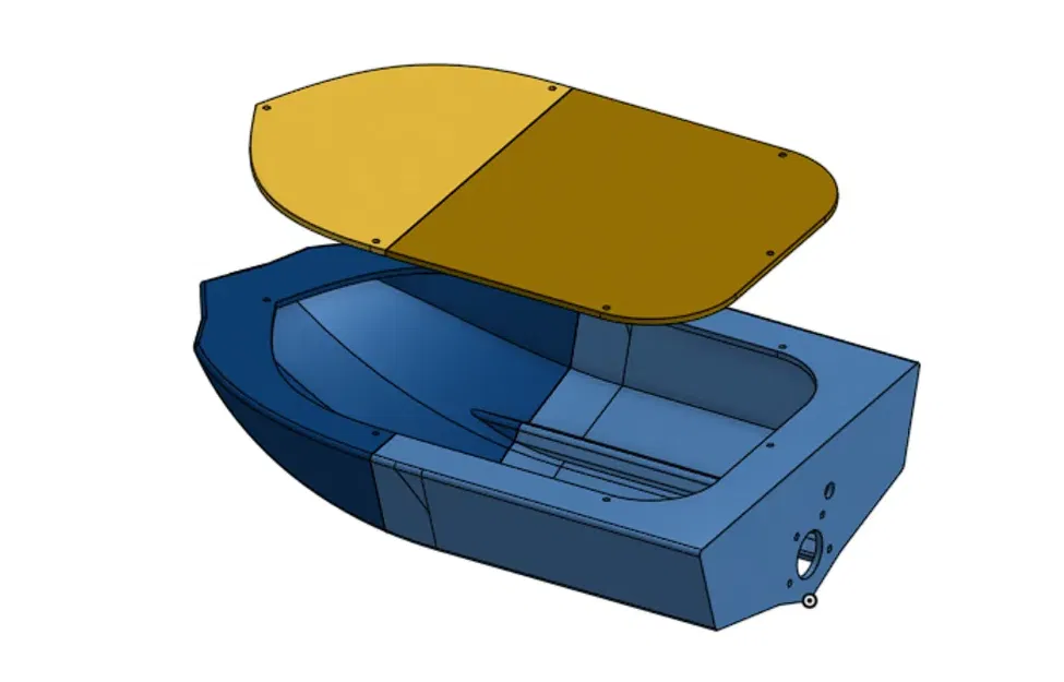 Thân tàu RC Jet Boat với bơm jet 390 của TB_3D - Image 1