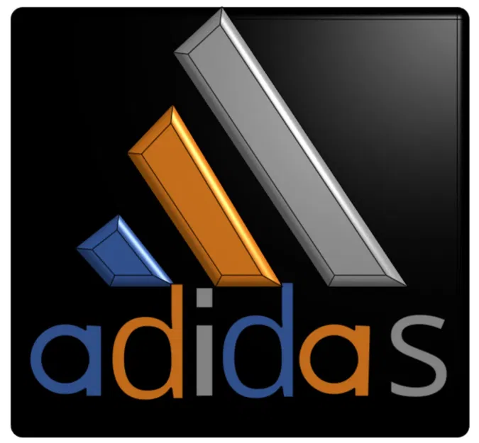 Biểu tượng Adidas 3D cao 8.6cm - Image 1