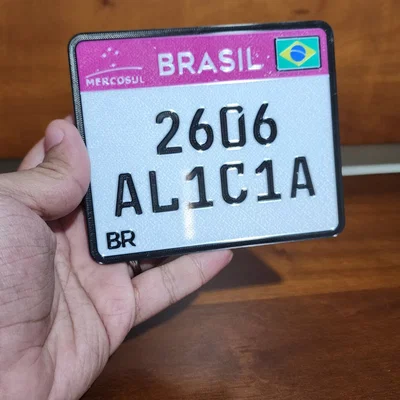 Bảng nền phong cách Mercosul Brasil