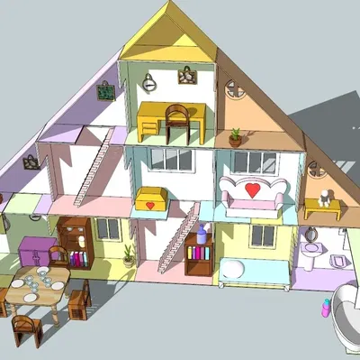 Nhà búp bê mô-đun có thể sắp xếp linh hoạt