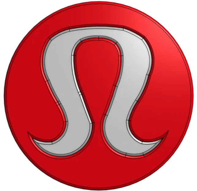 Biểu tượng Lululemon 3D cao 4mm - Image 1