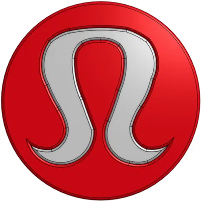 Biểu tượng Lululemon 3D cao 4mm