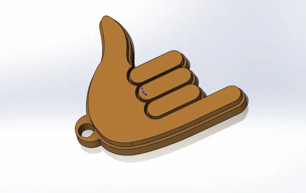 Móc khóa Shaka độc đáo cho phụ kiện 3D - Image 1