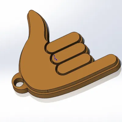 Móc khóa Shaka độc đáo cho phụ kiện 3D