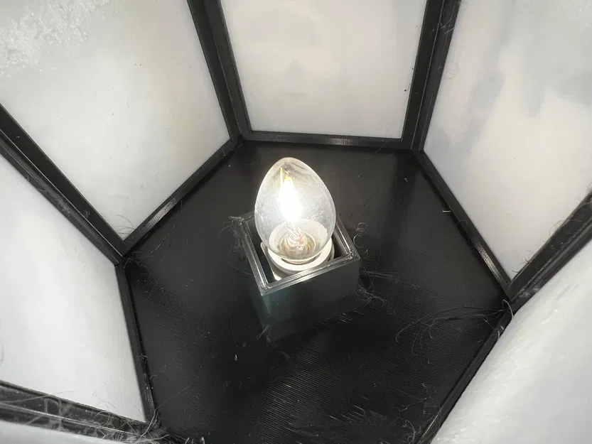 Đèn Lithophane hình lục giác với bóng LED C7 và phích cắm AC - Image 2