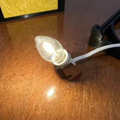 Đèn Lithophane hình lục giác với bóng LED C7 và phích cắm AC