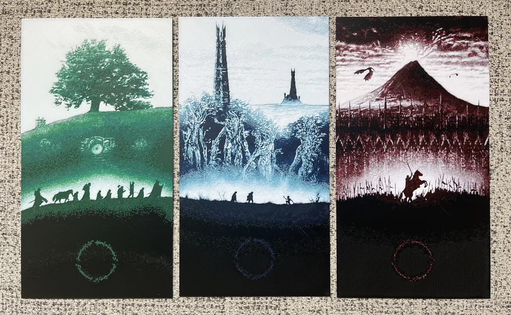 Tranh sợi phong cách Triptych - Chúa tể những chiếc nhẫn - Image 1