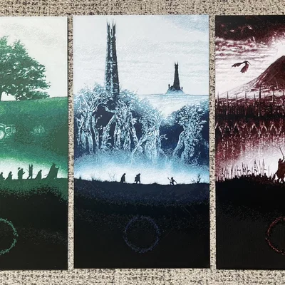 Tranh sợi phong cách Triptych - Chúa tể những chiếc nhẫn